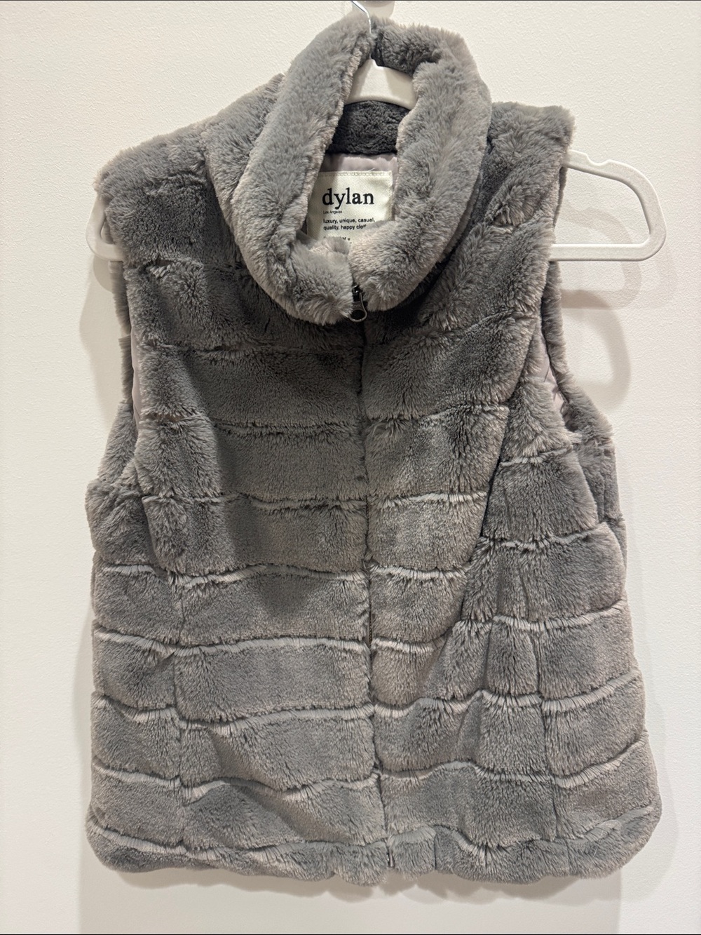 dylan Gray Plush Faux-Fur Vest with full Zip